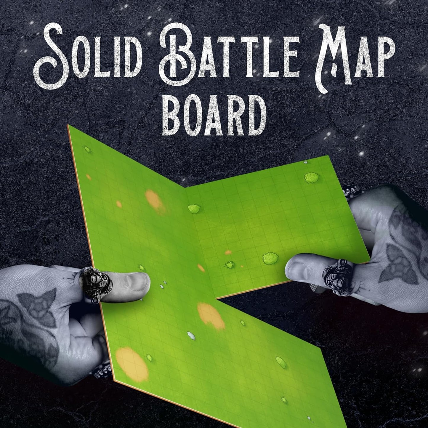 (ADD-ON to Kickstarter order ONLY) - Solid Battle Mat + Bonus 57x Hard Flat Terrain Minis w/ Bases