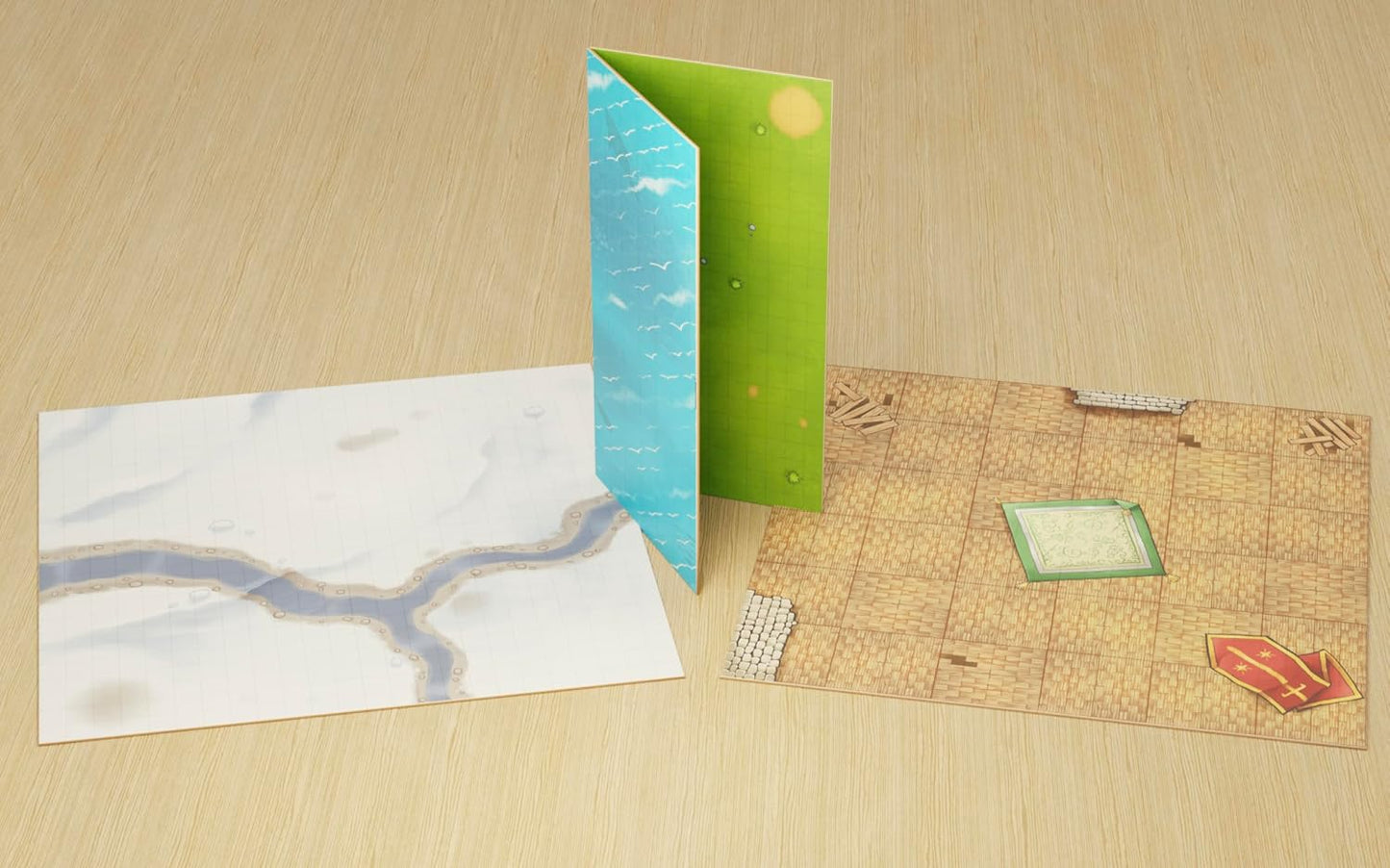 (ADD-ON to Kickstarter order ONLY) - Solid Battle Mat + Bonus 57x Hard Flat Terrain Minis w/ Bases