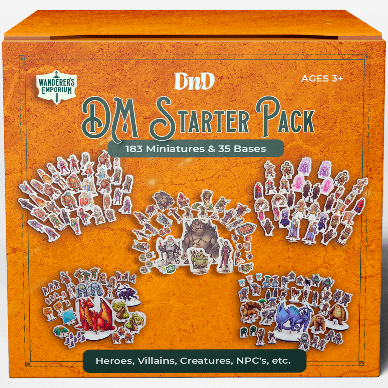 DM Starter Pack box - 183 miniatures and 35 bases